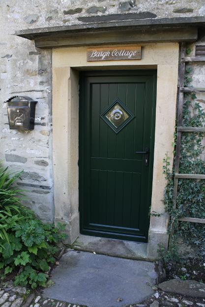 Yorkshire Dales Green Cottage Bullion door available as a Flood Door or Security Door.