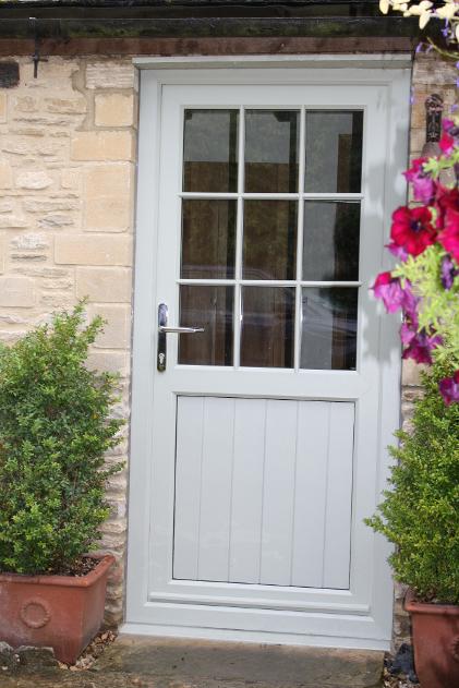 uPVC Door available as a Flood Door or Security Door in White, Wood Grain or a range of Door Colour Options.